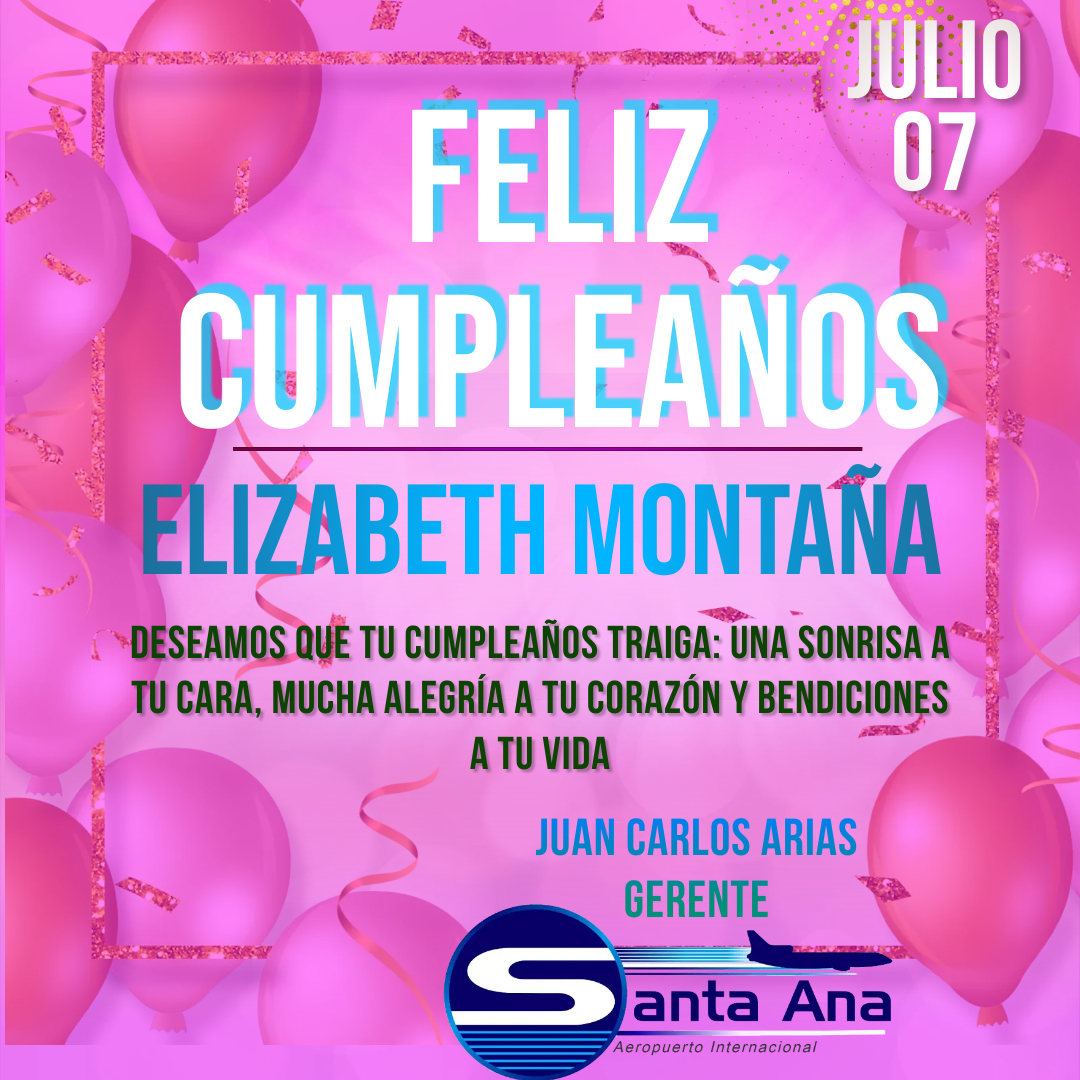 En este momento estás viendo FELIZ CUMPLEAÑOS ELIZABETH MONTAÑA