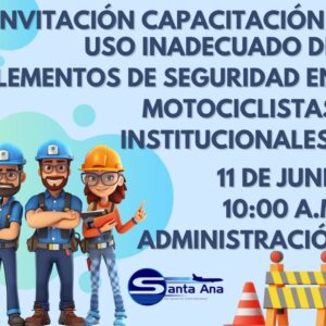 Lee más sobre el artículo INVITACIÓN CAPACITACIÓN «USO INADECUADO DE ELEMENTOS DE SEGURIDAD EN MOTOCICLISTAS INSTITUCIONALES»