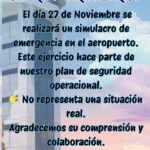 Lee más sobre el artículo SIMULACRO DE EMERGENCIA AEROPORTUARIA