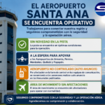 Lee más sobre el artículo EL AEROPUERTO SANTA ANA ESTA OPERATIVO