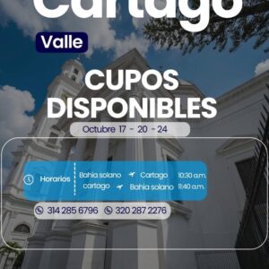 Lee más sobre el artículo CUPOS DISPONIBLES BAHIA SOLANO OCTUBRE